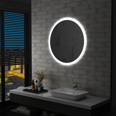 vidaXL Kúpeľňové zrkadlo s LED osvetlením 80 cm