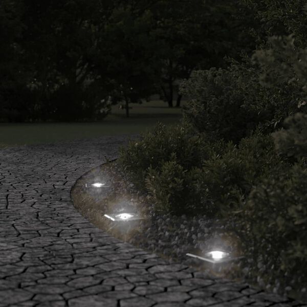 vidaXL Vonkaj&scaron;ie zemn&eacute; svetlo &scaron;tvorec čierne 10,5x10,5 cm liaty hlin&iacute;k