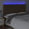 vidaXL Čelo postele s LED tmavohend&eacute; 200x5x118/128 cm l&aacute;tka