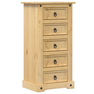 vidaXL Nočn&yacute; stol&iacute;k Corona 53x39x103 cm borovicov&yacute; mas&iacute;v