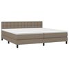 vidaXL Boxspring posteľ s matracom sivohned&yacute; 200x200 cm l&aacute;tka