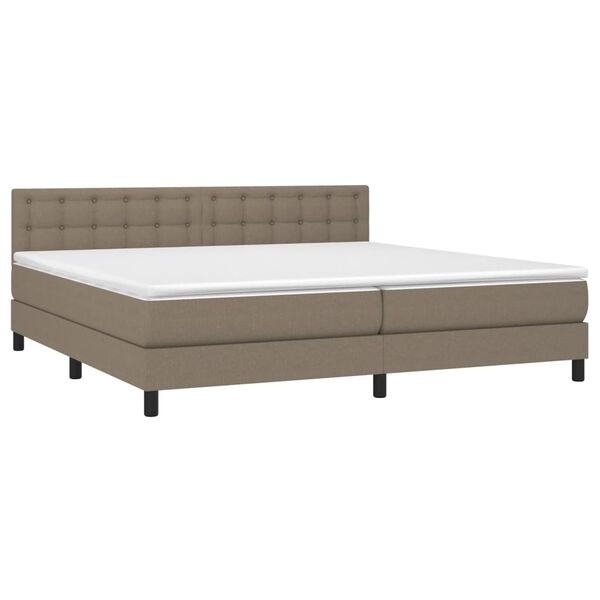 vidaXL Boxspring posteľ s matracom sivohned&yacute; 200x200 cm l&aacute;tka