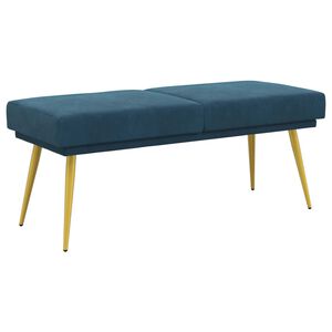 vidaXL Dvojvrstvov&aacute; lavica Modr&aacute; 120 x 45 x 46 cm Zamat