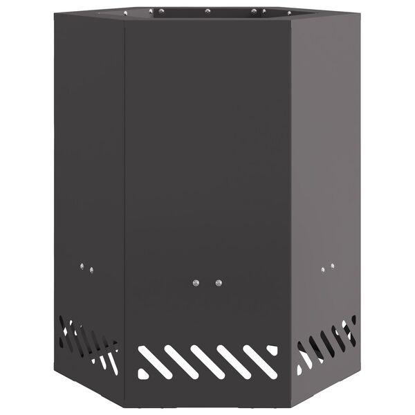 vidaXL Bezdymový ohnisko Čierna 38 x 38 x 51 cm Oceľ