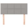 vidaXL Čelo postele bledosivé 100x5x78/88 cm látka