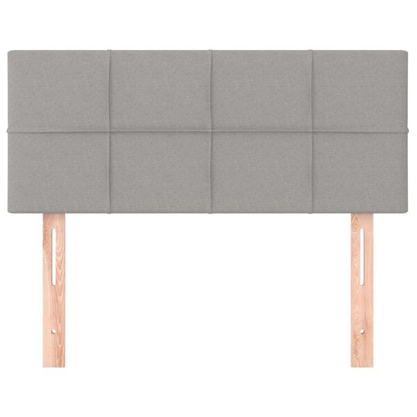 vidaXL Čelo postele bledosivé 100x5x78/88 cm látka