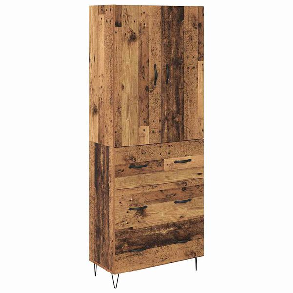 vidaXL Highboard so z&aacute;suvkou 2 pcs Star&eacute; drevo Kompozitn&eacute; drevo