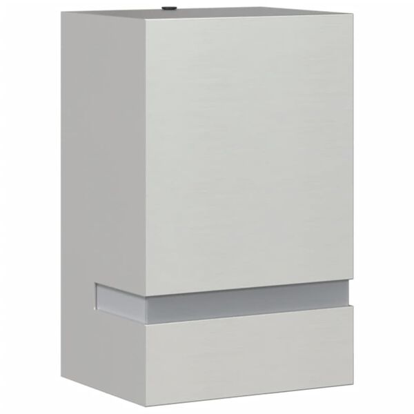 vidaXL Vonkajšie nástenné svetlo strieborné nehrdzavejúca oceľ