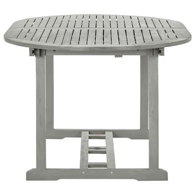 vidaXL Záhradný stôl, sivý 200x100x75 cm, akáciový masív