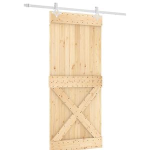 vidaXL Posuvn&eacute; dvere Pr&iacute;rodn&aacute; a biela 90 x 210 cm
