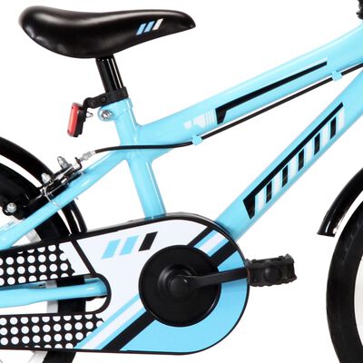 vidaXL Detský bicykel 16 palcový čierny a modrý