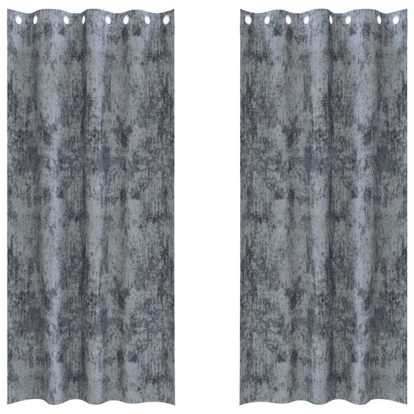 vidaXL Sametov&eacute; z&aacute;vesy 2 pcs Strieborn&aacute; &scaron;ed&aacute; 245 x 140 cm Zamat