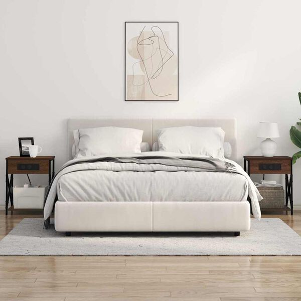 vidaXL Nočn&yacute; stol&iacute;k Hned&yacute; dub 41 x 31 x 51 cm Kompozitn&eacute; drevo