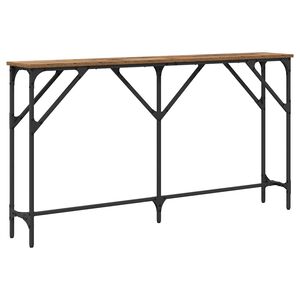 vidaXL Konzolov&yacute; st&ocirc;l Star&eacute; drevo 140 x 23 x 75 cm