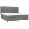 vidaXL Boxspring posteľ s matracom tmavosiv&aacute; 200x200 cm l&aacute;tka