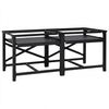 vidaXL Pedestal na pr&aacute;čku 2 pcs Čierny 120 x 56 x 52 cm Oceľ