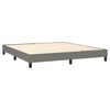 vidaXL Boxspring posteľ s matracom tmavosiv&aacute; 160x200 cm l&aacute;tka