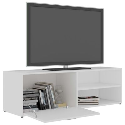 vidaXL TV skrinka, biela 120x34x37 cm, drevotrieska