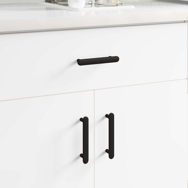 vidaXL Rukov&auml;ť skrine 2 pcs Čierna 121 x 16.6 x 28.3 mm Železo