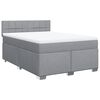 vidaXL Boxspring posteľ s matracom bledosiv&aacute; 140x200 cm l&aacute;tka