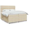 vidaXL Boxspring posteľ s matracom kr&eacute;mov&aacute; 200x200 cm l&aacute;tka