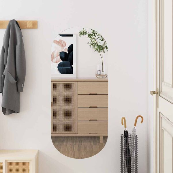 vidaXL N&aacute;stenn&eacute; zrkadlo 35x80 cm sklenen&eacute; ov&aacute;lne