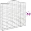 vidaXL Obl&uacute;kov&eacute; gabi&oacute;nov&eacute; ko&scaron;e 8ks 200x50x180/200cm pozinkovan&eacute; železo