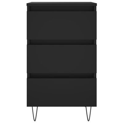 vidaXL Nočný stolík čierny 40x35x69 cm kompozitné drevo