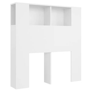 vidaXL Skrinka s čelom postele biela 100x18,5x102,5 cm