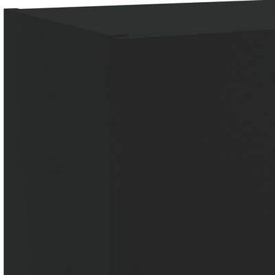vidaXL 5-dielne TV nástenné skrinky s LED čierne kompozitné drevo