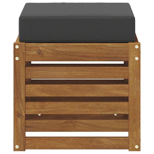 vidaXL Stolička 2 Kus Pr&iacute;rodn&aacute; a antracitov&aacute; Pevn&eacute; ak&aacute;ciov&eacute; drevo