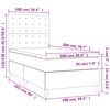 vidaXL Boxspring posteľ s matracom čierna 100x200 cm l&aacute;tka