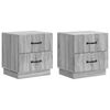 vidaXL Nočn&yacute; stol&iacute;k so z&aacute;suvkou 2 pcs Siv&aacute; sonoma 43 x 34,5 x 44,5 cm