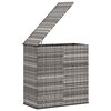 vidaXL Záhradný úložný box z polyratanu 100x49x103,5 cm sivý