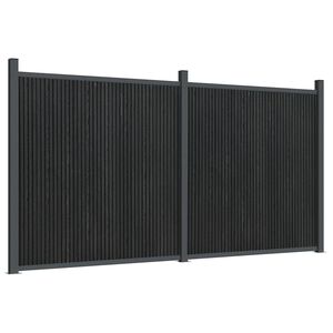 vidaXL Sada plotov&yacute;ch panelov siv&aacute; 353x186 cm WPC