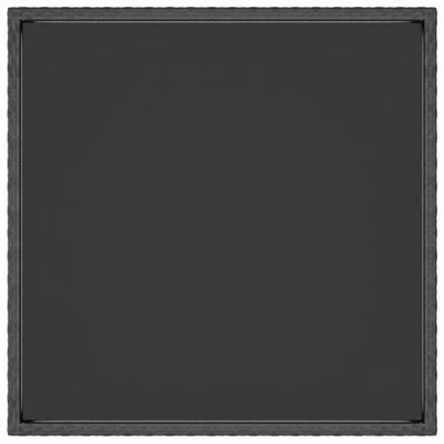 vidaXL Záhradný stôl, čierny 90x90x75 cm, polyratan