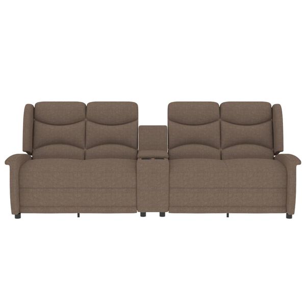 vidaXL 4-miestne skl&aacute;pacie mas&aacute;žne kreslo+držiak na poh&aacute;re, sivohned&eacute;