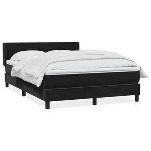 vidaXL Posteľn&yacute; r&aacute;m boxspring s matracom čierny 160x210 cm zamat