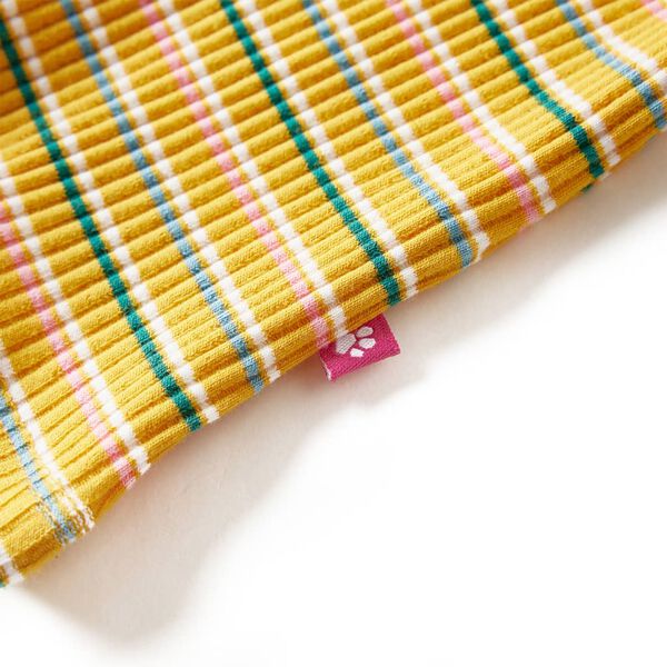 Detské tričko dlhý rukáv stojatý rolák okrové 92