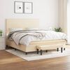 vidaXL Posteľn&yacute; r&aacute;m boxspring s matracom kr&eacute;mov&yacute; 160x200 cm l&aacute;tka