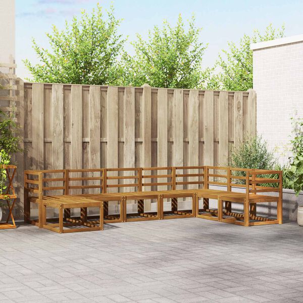 vidaXL Z&aacute;hradn&aacute; s&uacute;prava gaučov s vank&uacute;&scaron;om 8 pcs Pr&iacute;rodn&aacute; a antracitov&aacute;