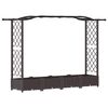 vidaXL Vyv&yacute;&scaron;en&yacute; z&aacute;hon s mriežkou a strechou Hned&aacute; 207 x 40 x 123 cm PP