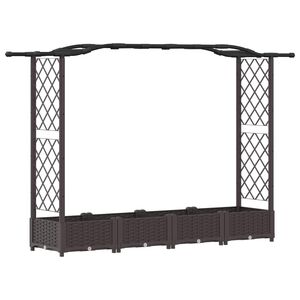 vidaXL Vyv&yacute;&scaron;en&yacute; z&aacute;hon s mriežkou a strechou Hned&aacute; 207 x 40 x 123 cm PP