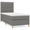 vidaXL Boxspring posteľ s matracom tmavosiv&aacute; 90x200 cm l&aacute;tka