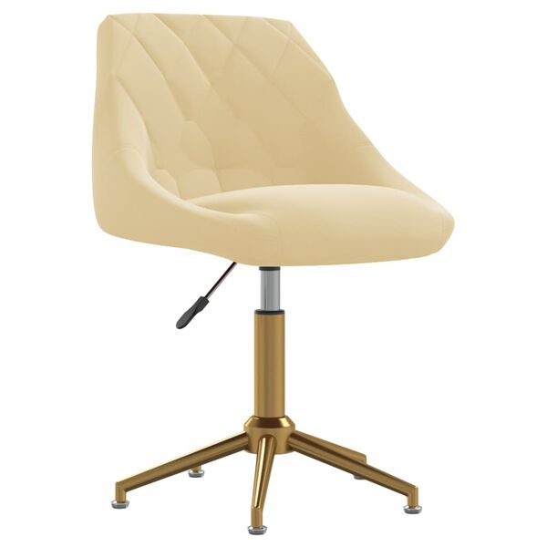 vidaXL Otočn&eacute; jed&aacute;lensk&eacute; stoličky 4 ks kr&eacute;mov&eacute; zamatov&eacute;