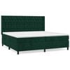 vidaXL Posteľn&yacute; r&aacute;m boxsping s matracom tmavozelen&yacute; 200x200 cm zamat