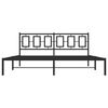 vidaXL Kovov&yacute; r&aacute;m postele s čelom čierny 183x213 cm