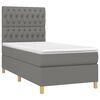 vidaXL Boxspring posteľ s matracom tmavosiv&aacute; 90x200 cm l&aacute;tka