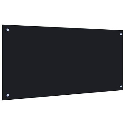 vidaXL Kuchynská zástena, čierna 100x50 cm, tvrdené sklo