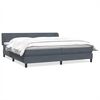 vidaXL Box Spring Posteľ s matracmi Tmavo&scaron;ed&aacute; 180x210 cm Zamat